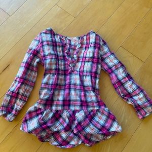 100% Cotton Plaid Summer Girls Polo